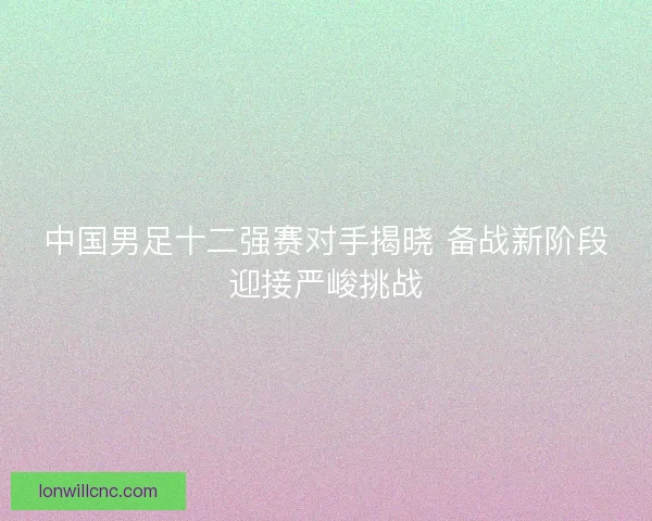 中国男足十二强赛对手揭晓 备战新阶段迎接严峻挑战