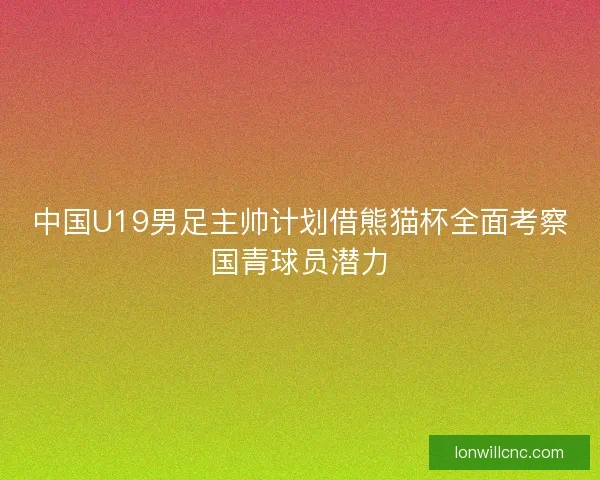 中国U19男足主帅计划借熊猫杯全面考察国青球员潜力 中国U19男足主帅计划借熊猫杯全面考察国青球员潜力